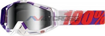 Maschera 100% Racecraft Moto Purple Main Mirror Silver Lens