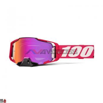 Maschera 100% Armega Hiper Kloug-lente a specchio rossa