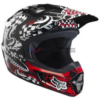 Casco Fox V2 Victory Black-Red