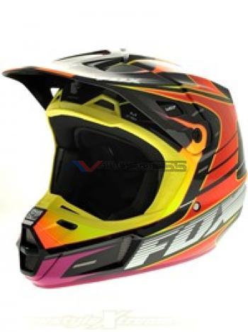 Casco Fox V2 Race Red-Yellow