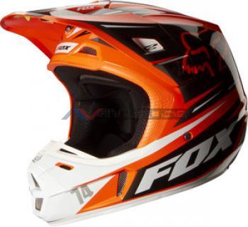 Casco Fox V2 Race Orange