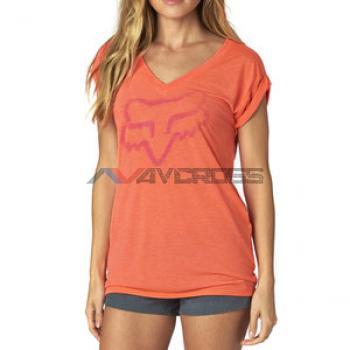 T-Shirt Extent v-neck Roll Flo Orange