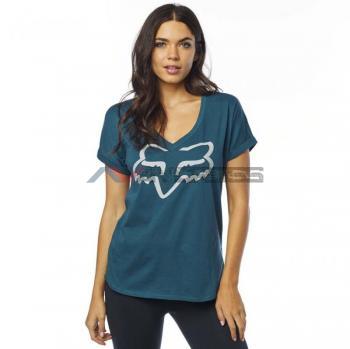 T-shirt Donna Responded SS Vneck RL Light-Jade Iridium